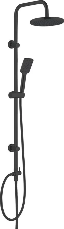 4bathroomz® Luxe Douchekolom Regendouche 20 Cm - Zwart