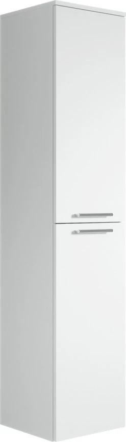 Badplaats Badkamerkast Venus 35 Cm X 35 Cm X 160 Cm - Wit - Hangende Kolomkast Met Twee Deuren