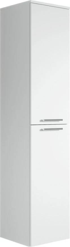 Badplaats Badkamerkast Saturnus 35 Cm X 35 Cm X 130 Cm - Wit - Hangende Kolomkast Met Twee Deuren