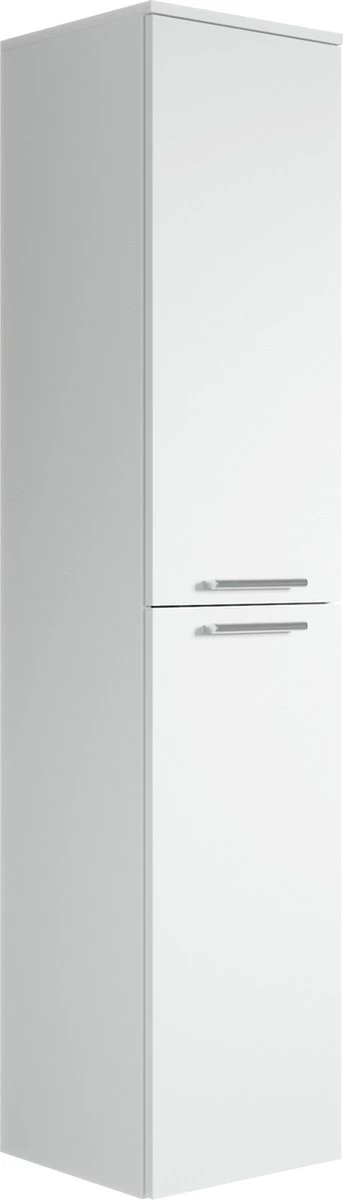 Badplaats Badkamerkast Saturnus 35 Cm X 35 Cm X 130 Cm - Wit - Hangende Kolomkast Met Twee Deuren