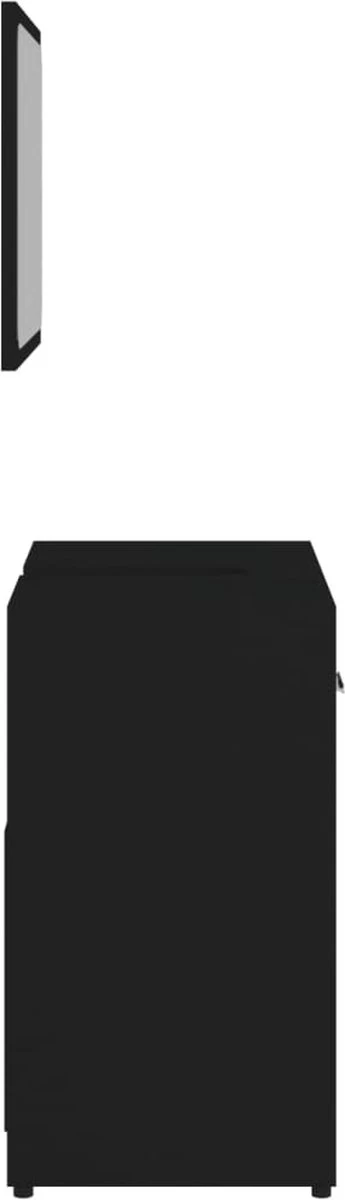 VidaXL Badkamermeubelset Bewerkt Hout Zwart - Afbeelding 15