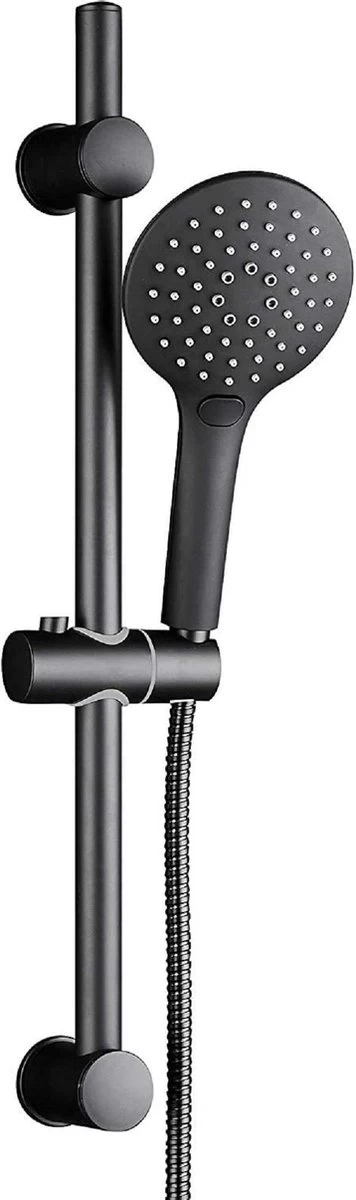 SCHÜTTE Raven Doucheset Met Handdouche - 70 Cm Glijstang - 3 Standen - Zwart Mat - Afbeelding 2