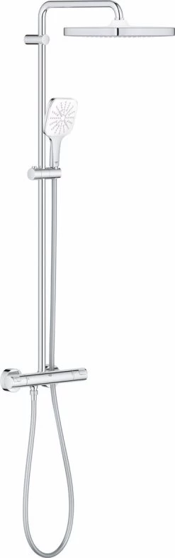 GROHE QuickFix Vitalio Start 250 Regendouche - □ 25 Cm - Vierkant - Met Thermostaatkraan - Chroom - EcoJoy Handdouche