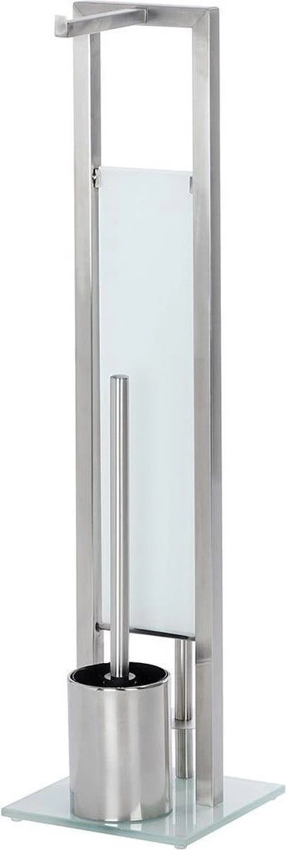 WENKO Toiletbutler Rivalta RVS Mat - Toiletborstel Met Houder, Toiletrolhouder En Reserverolhouder - Afbeelding 13