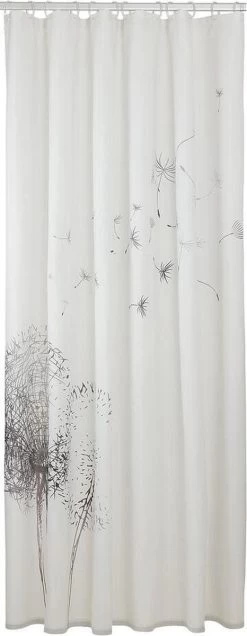 Sealskin Flow Douchegordijn 180x200 Cm - Polyester - Zwart / Wit