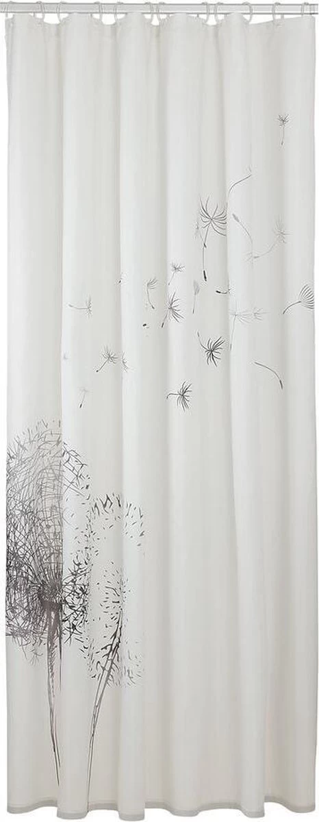 Sealskin Flow Douchegordijn 180x200 Cm - Polyester - Zwart / Wit