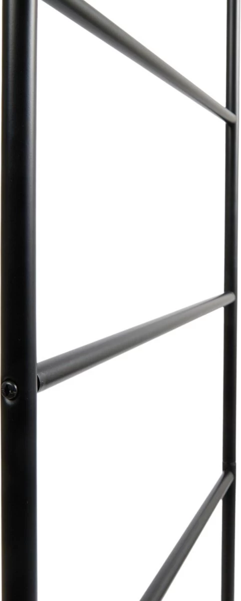 Lifa Bathing Handdoekladder - Multifunctionele Handdoekenrek - Zwarte Handdoekhouder - Staand - 5 Treden - Metaal - Voor Kleding, Handdoeken En Beddengoed - Badkamer, Keuken En Woonkamer - 50 X 160 Cm - Afbeelding 4