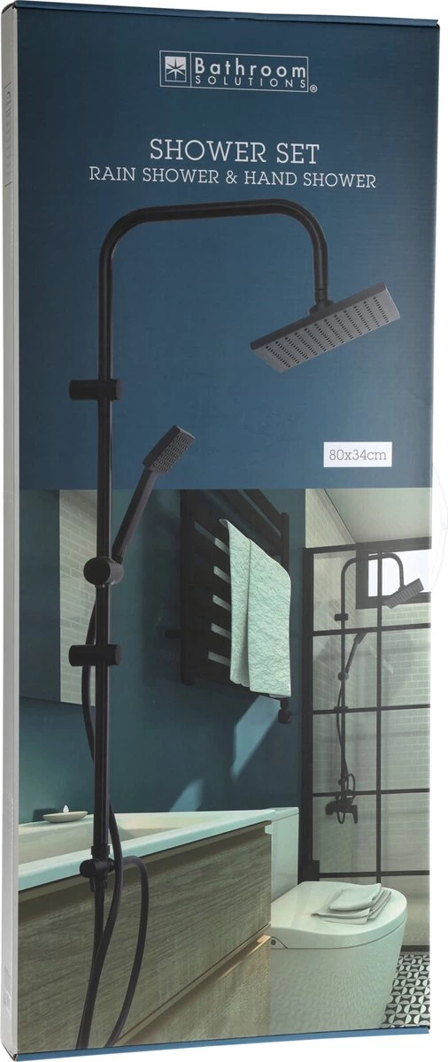 Relaxwonen - Regendouche Set Zwart Met Handdouche - Extra Stevig - Afbeelding 3