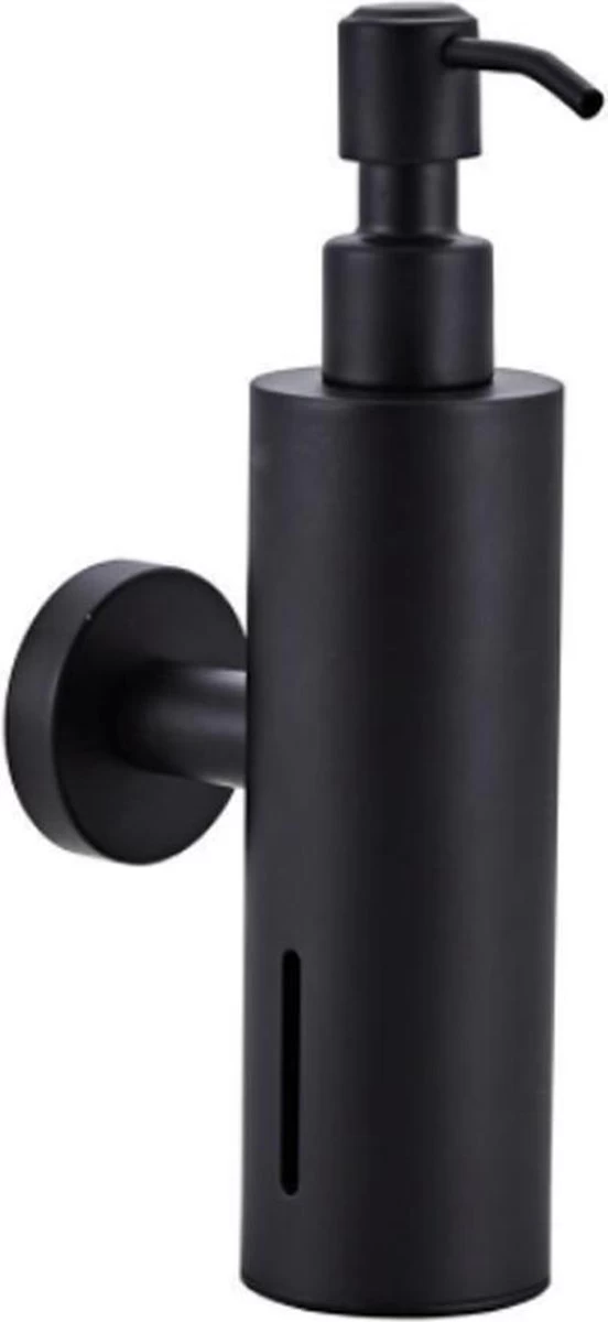 VDN Stainless Zeeppompje - Zeepdispenser Wandmontage - Zwart - Hangend - RVS