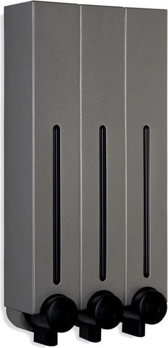 Zeepdispenser - RVS Kleur - 3 Kamer - 3 Reservoirs - 3 X 500ml - Hangend - Wandmontage