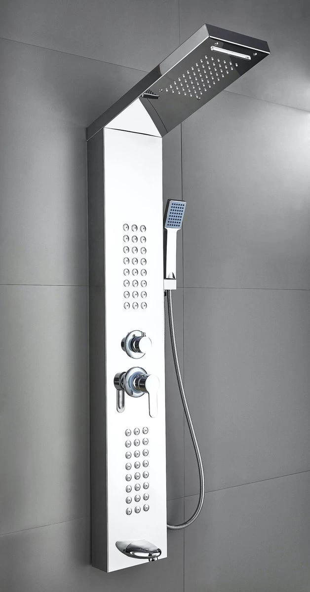 Badplaats Douchepaneel Toulon - RVS - Regendouche Met Mengkraan En Douchekop - Afbeelding 2