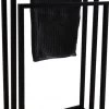 Badkamerhanger Handdoekenrek 3 Armen Zwart