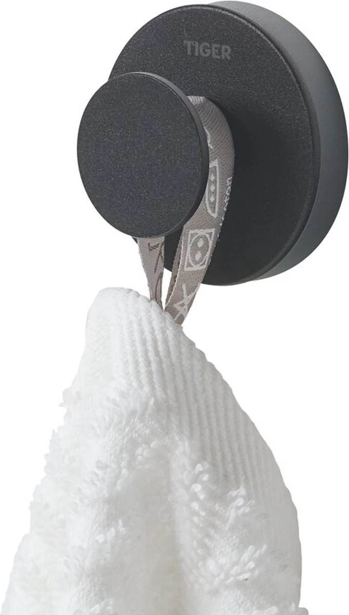 Tiger Urban - Handdoekhaak Groot (1x) - ø 5 Cm - Inclusief 2 Decorringen - Zwart - Afbeelding 12