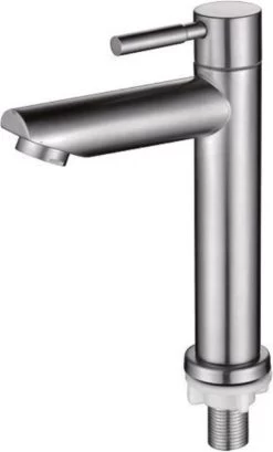 Stylumo Toiletkraan Chroom – Fonteinkraan RVS – Koudwaterkraan – WC Kraan – Alleen Koud Water