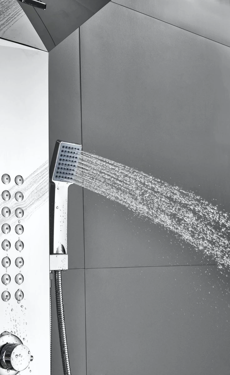 Badplaats Douchepaneel Toulon - RVS - Regendouche Met Mengkraan En Douchekop - Afbeelding 3