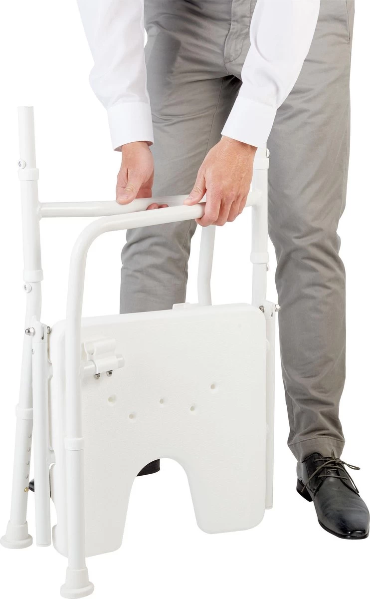 VITILITY Douchestoel - Opvouwbaar - Wit - Douchezitje - Afbeelding 2