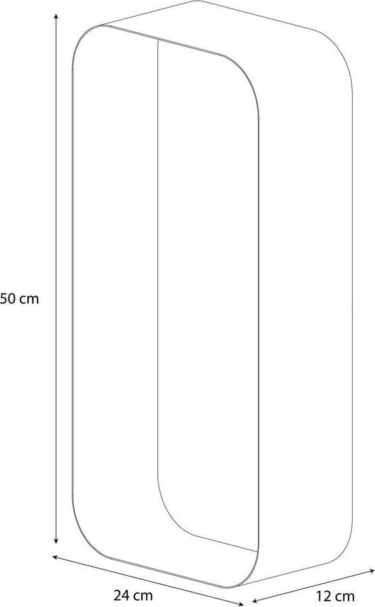 Sealskin Brix - Wandkubus Wandelement Wandrek - 12x50x24 Cm - Metaal - Zwart - Afbeelding 12