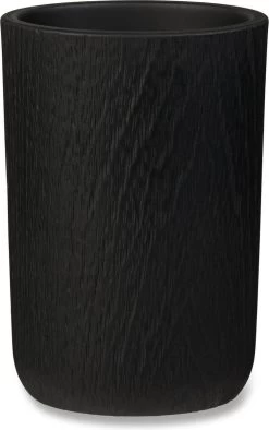 Blokker Tandenborstelbeker Luna - Zwart - ø7,5x10,3 Cm