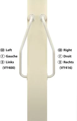 Wandbeugel Gedraaid LINKS - Wit