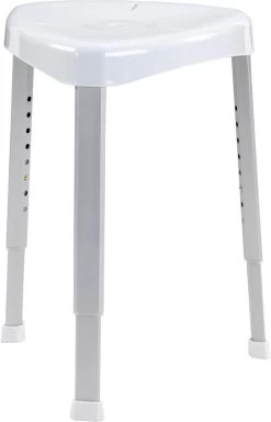 Hoek Douchekruk Verstelbaar - Wit - Driehoek Douchezitje - Belastbaar Tot 136 Kg