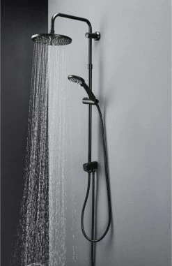 Livarno Home Regendouche Set Zwart 80-120cm Hoogte Verstelbaar