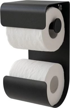 Sealskin Brix - Toiletrolhouder Dubbel - Zwart
