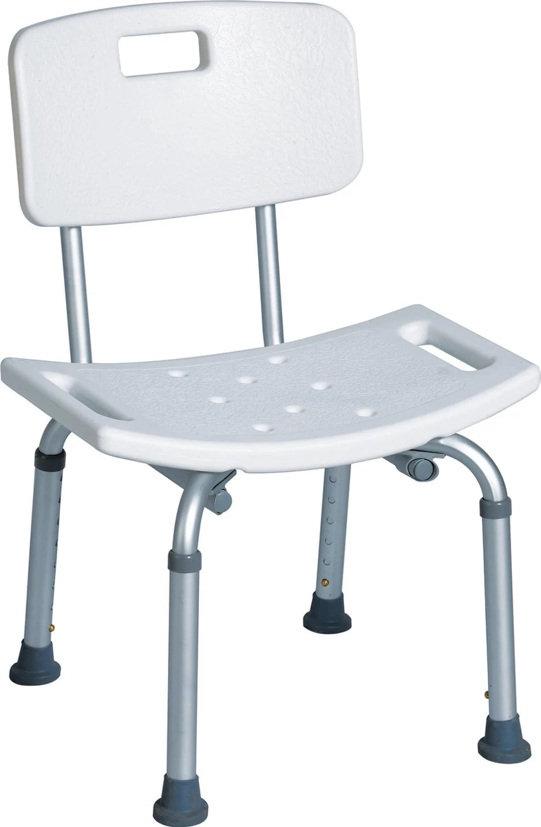 Douchestoel Met Rugleuning - Lichtgewicht En In Hoogte Verstelbaar - Douchekruk