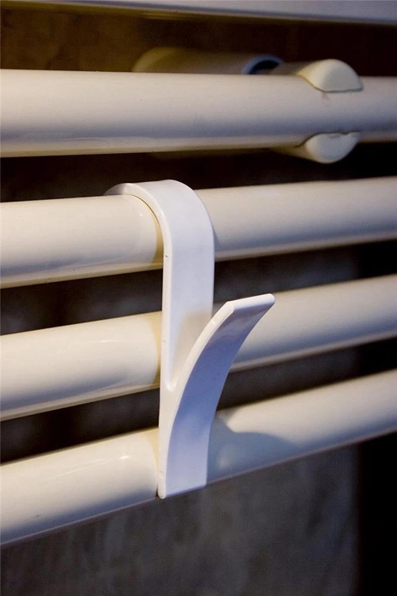 Merkloos 6x Handdoek Haak - Kleding Haak Voor Radiator - Handdoek Houder Hangend Aan Verwarming - Badkamer Haken Hangend - Afbeelding 3