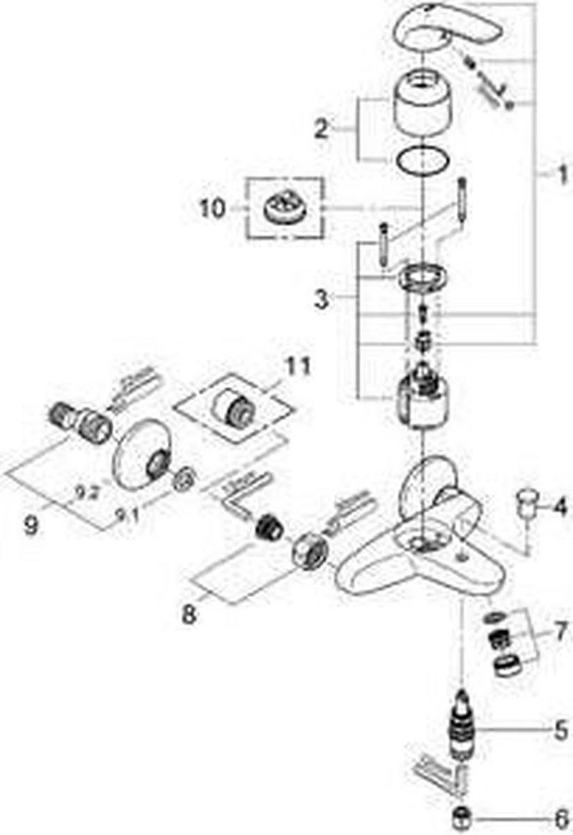 GROHE Euroeco Badkraan - 15cm - Chroom - 32743000 - Afbeelding 8