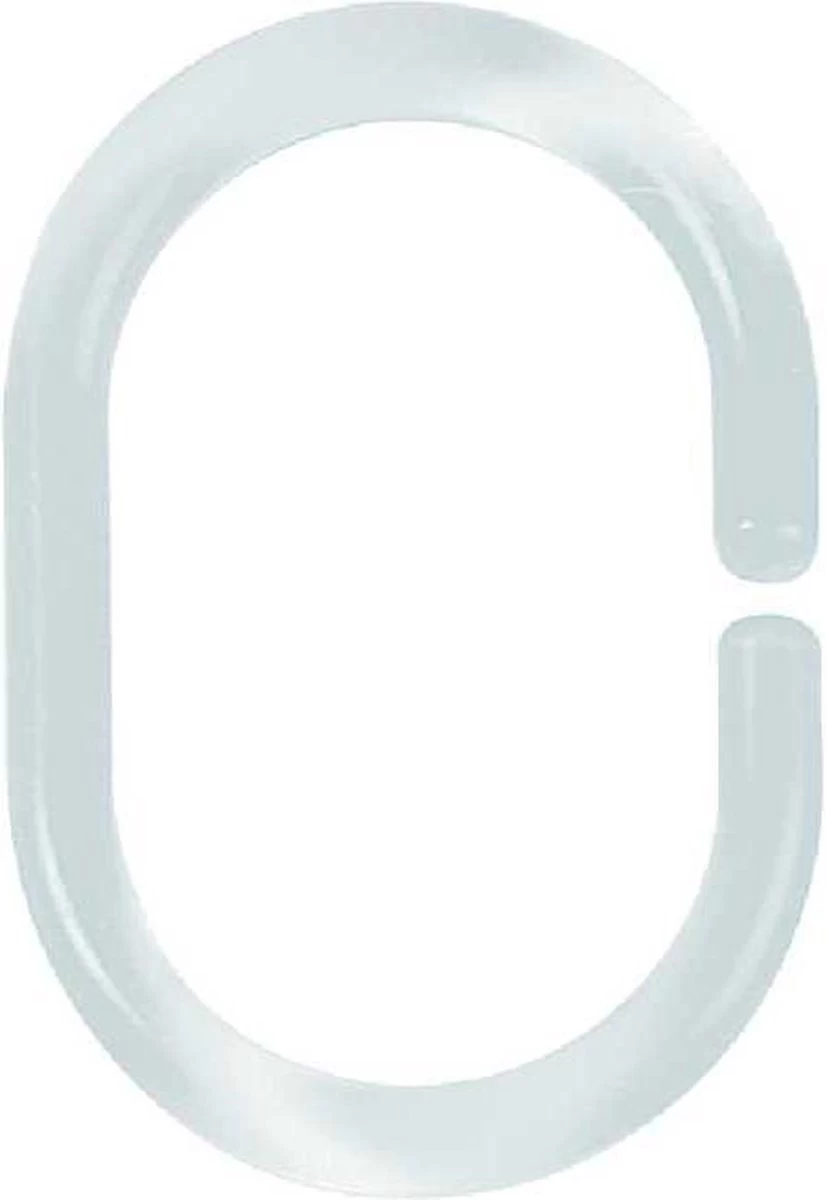 Differnz Douchegordijnringen - Transparant - Kunststof - 6 X 4 Cm - 12 Stuks - Afbeelding 12