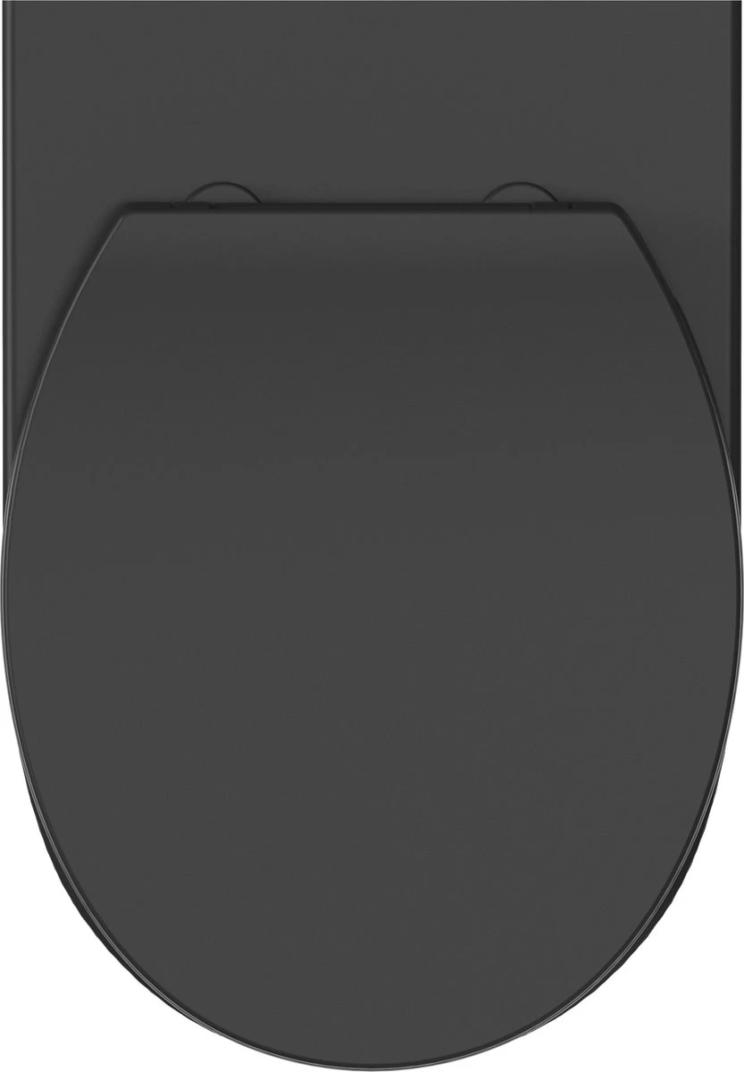 Viidako – Paskii Toiletpot – Mat Zwart – Design - Rimless – INCLUSIEF Softclose Zitting – Quick Release - Hangend/zwevend Toilet - Afbeelding 9