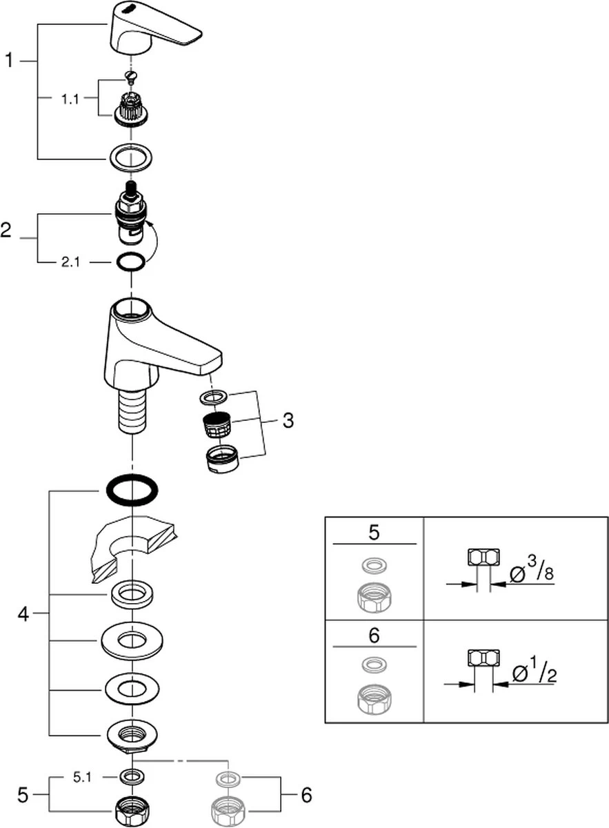 GROHE QuickFix Start Flow Fonteinkraan - Lage Uitloop - Chroom - 20577000 - Afbeelding 3