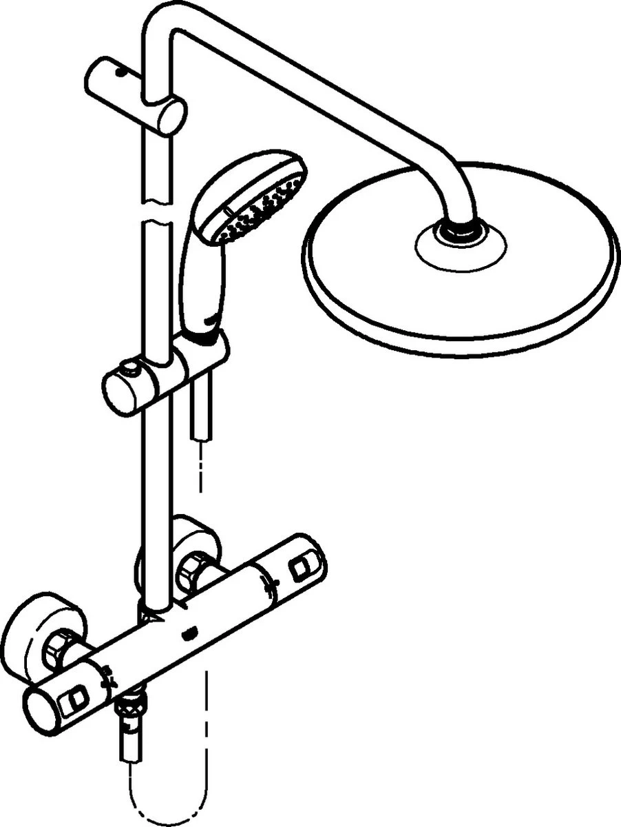 GROHE Vitalio Start 250 Regendouche - ø 25 Cm - Rond - Zwart - Afbeelding 3