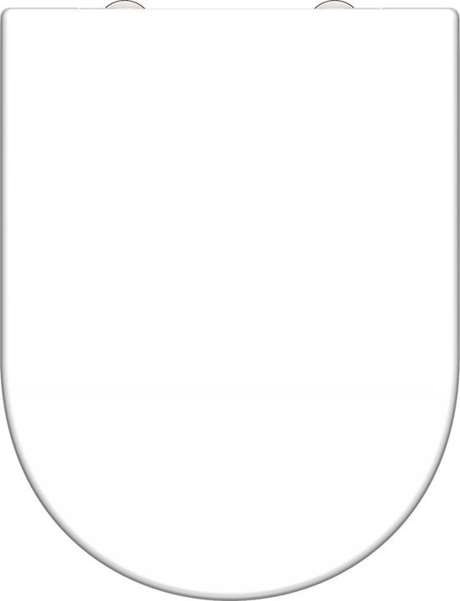 SCHÜTTE WC-Bril 82910 D-SHAPE WHITE - Duroplast - D-vorm - Soft Close - Afklikbaar - RVS-Scharnieren - Gelakt - Wit