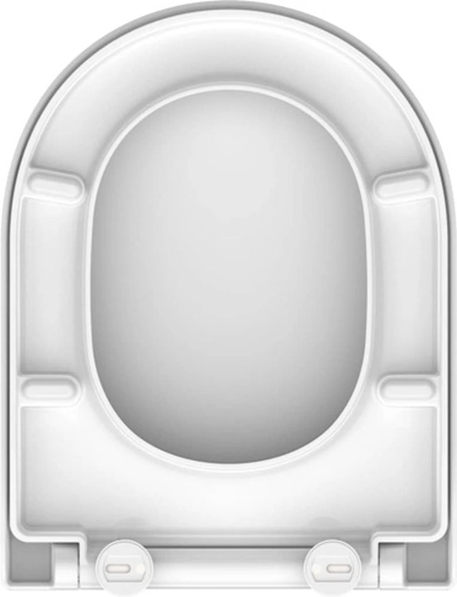 SCHÜTTE WC-Bril 82910 D-SHAPE WHITE - Duroplast - D-vorm - Soft Close - Afklikbaar - RVS-Scharnieren - Gelakt - Wit - Afbeelding 13