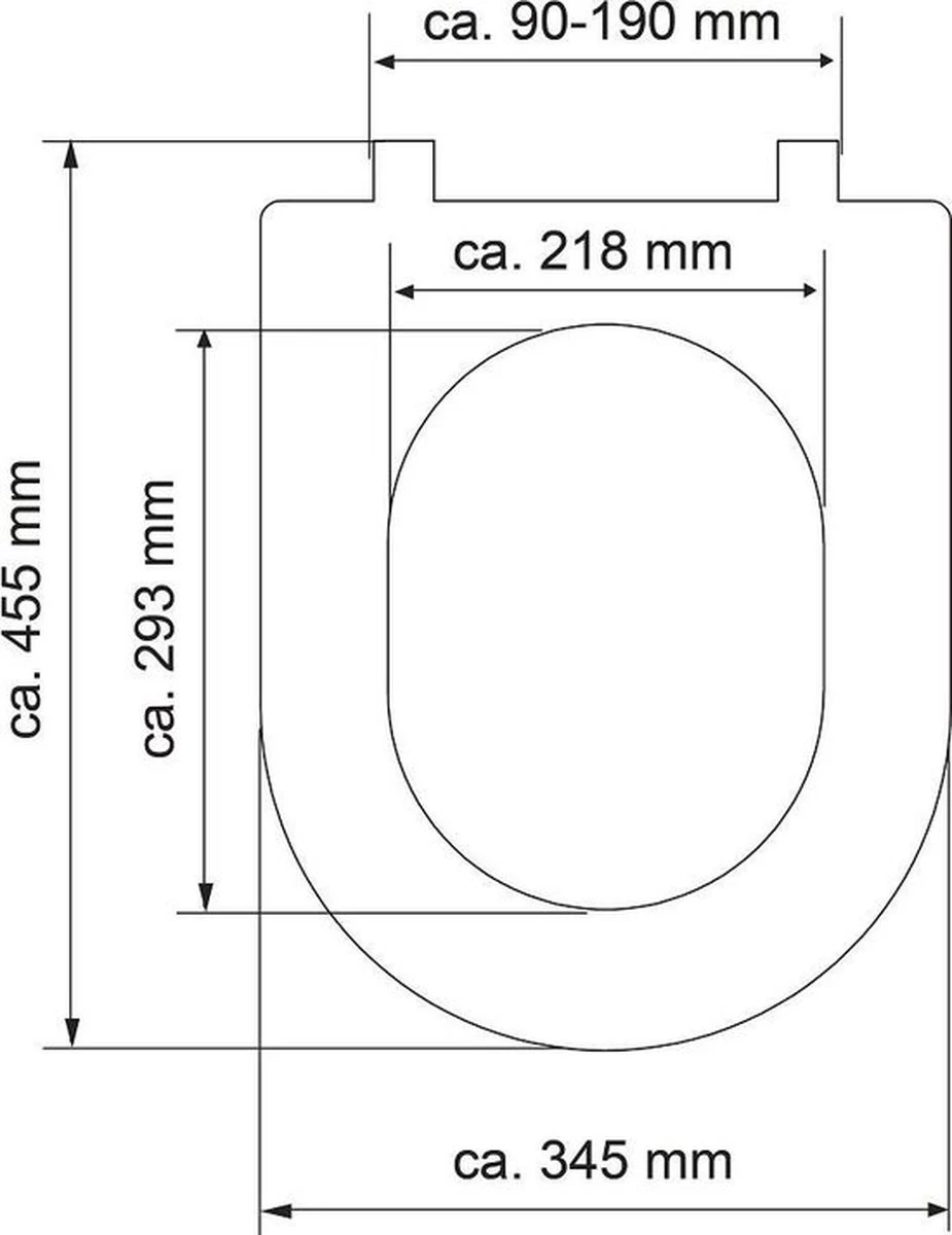 SCHÜTTE WC-Bril 82910 D-SHAPE WHITE - Duroplast - D-vorm - Soft Close - Afklikbaar - RVS-Scharnieren - Gelakt - Wit - Afbeelding 5