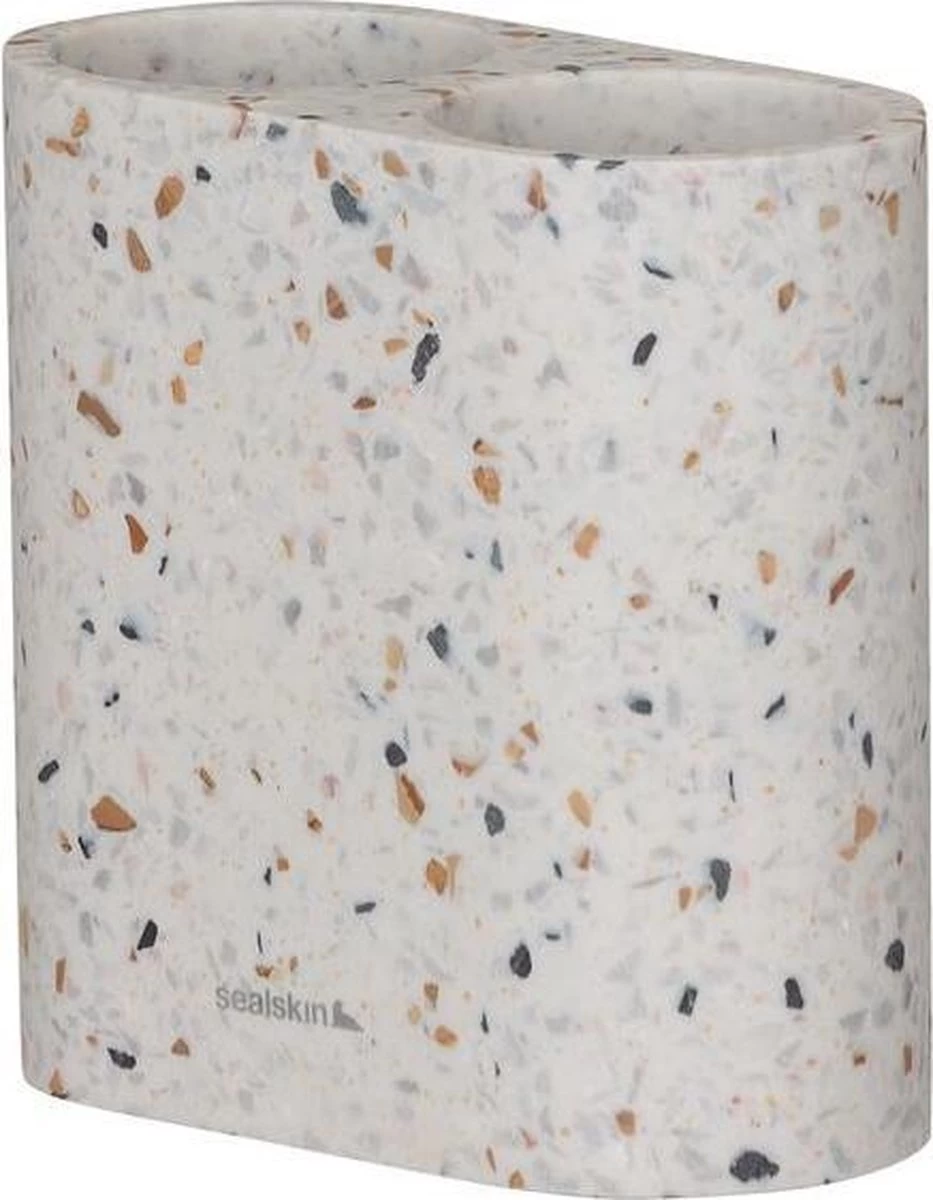 Sealskin Blend Tandenborstelhouder Dubbel Vrijstaand - Terrazzo - Afbeelding 5