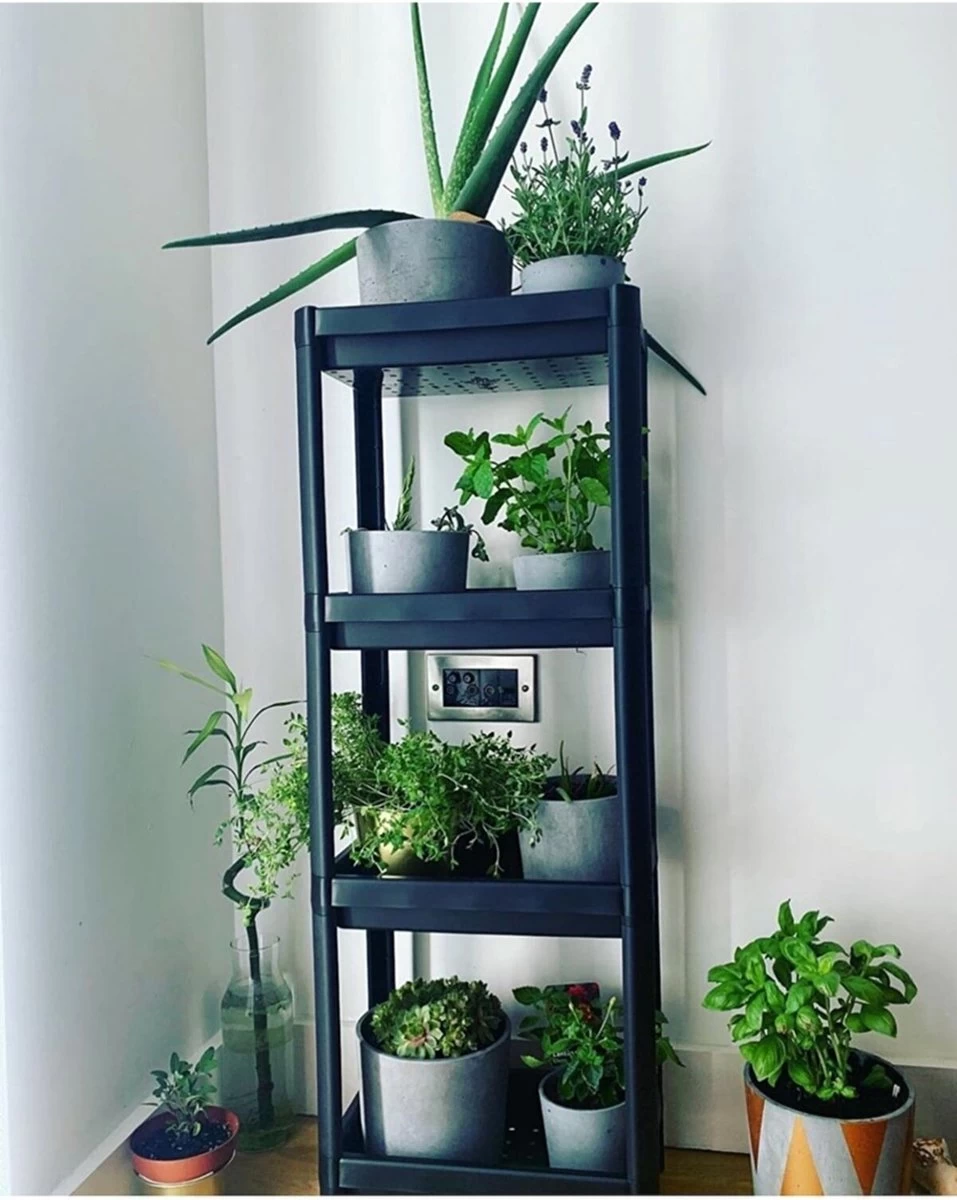 Merkloos Badkamerrek - 4 Etages - Keukenrek - Opbergrek - Staand Badkamerrek - Zwart - 100x36x23 CM - Afbeelding 4