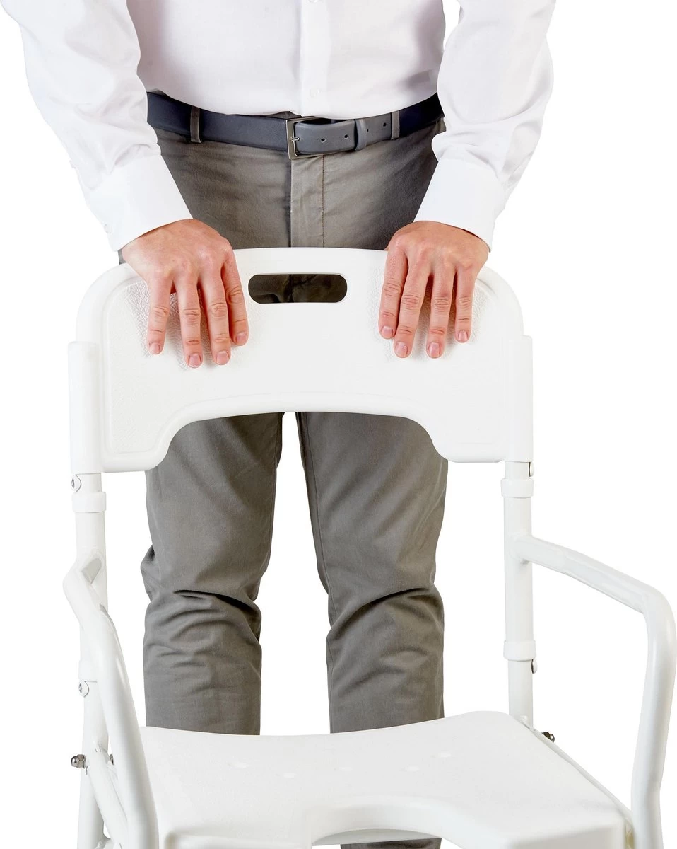 VITILITY Douchestoel - Opvouwbaar - Wit - Douchezitje - Afbeelding 3