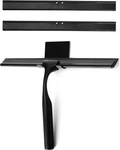 Douchewisser Met Ophanghaak En 2 Extra Strips - Raamwisser Voor Douche - Raamtrekker Zwart