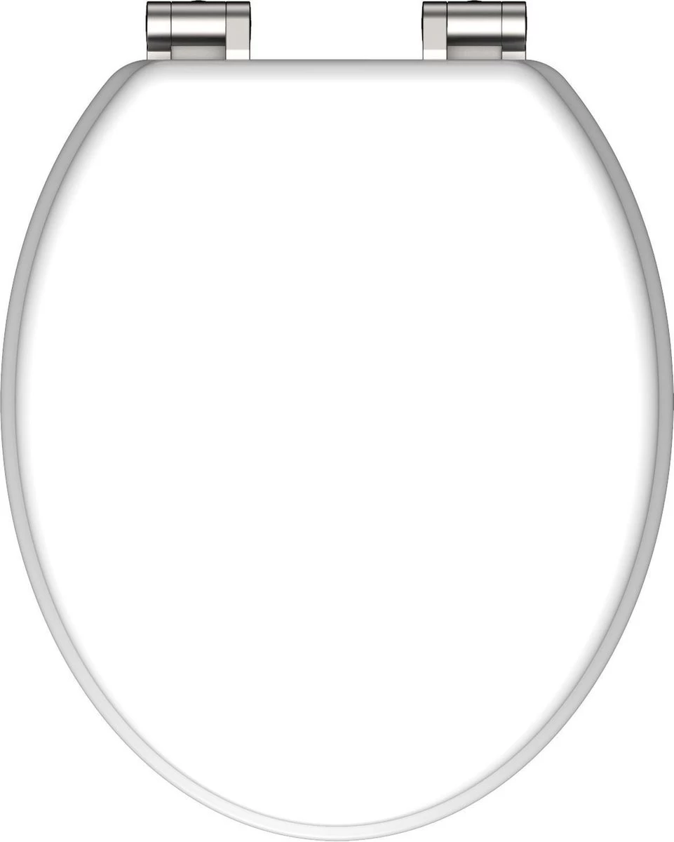 SCHÜTTE WC-Bril 84100 WHITE - MDF-Hout - Soft Close - Verchroomde Scharnieren - Gelakt - Wit