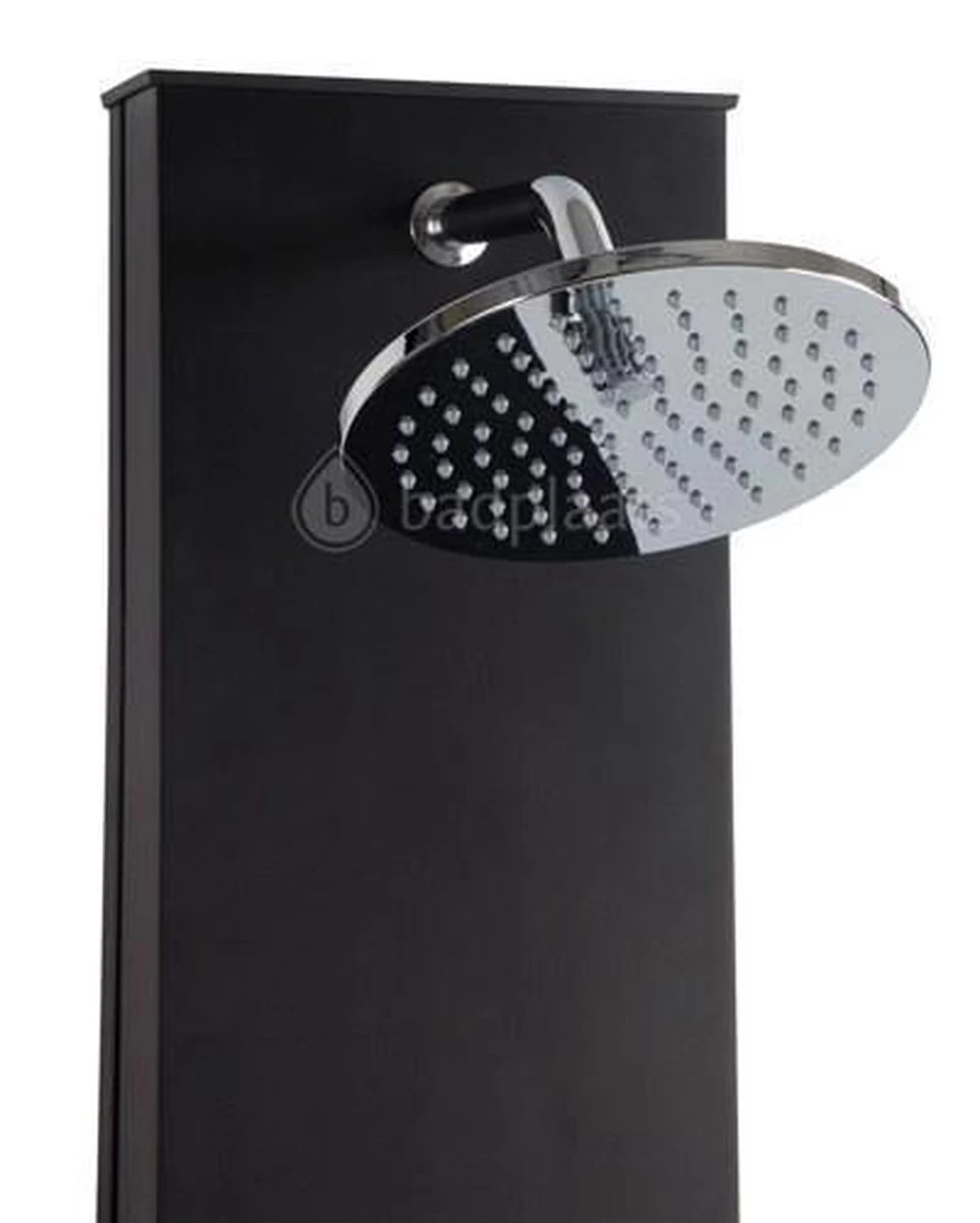 Badplaats Douchepaneel Valencia - Zwart - Regendouche Met Mengkraan En Douchekop - Afbeelding 2