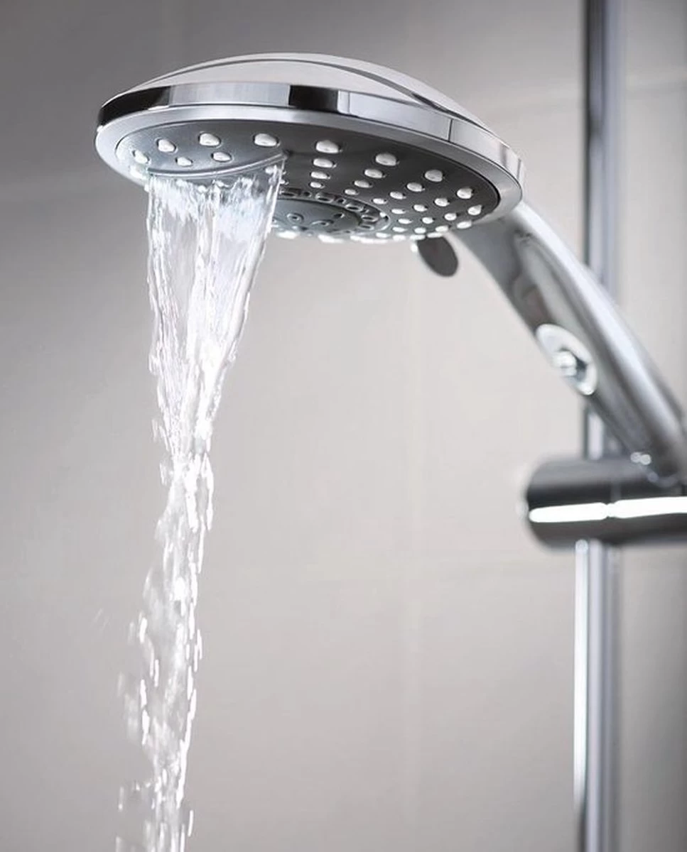 SCHÜTTE Niagara Handdouche - Douchekop Ø 15 Cm - 5 Standen - Watervaluitloop - Waterstop - Chroom - Afbeelding 4