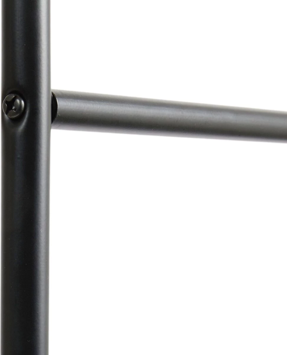 Lifa Bathing Handdoekladder - Multifunctionele Handdoekenrek - Zwarte Handdoekhouder - Staand - 5 Treden - Metaal - Voor Kleding, Handdoeken En Beddengoed - Badkamer, Keuken En Woonkamer - 50 X 160 Cm - Afbeelding 5