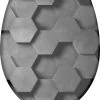 SCHÜTTE WC-Bril 82392 GREY HEXAGONS - Duroplast - Soft Close - Afklikbaar - RVS-Scharnieren - Decor - 3-zijdige Print