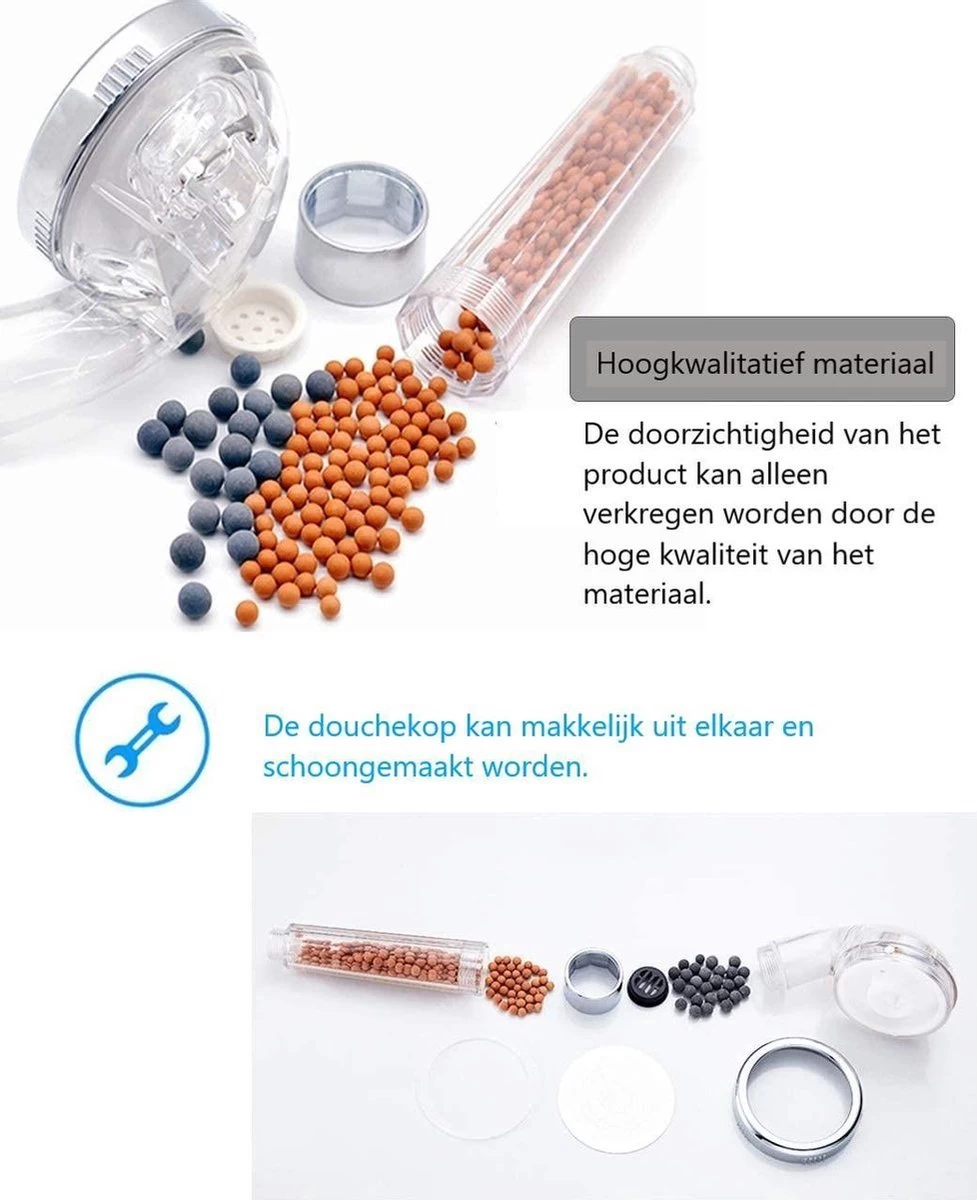 Merkloos Douche Filter - Daily Accessoires - Water Filter - Shower Filter - Douchekop Filter - Douchekop - Ionische Douchekop - Waterbesparende Douchekop - Op Elke Slang Aan Te Sluiten - Aussie Blo - Afbeelding 2