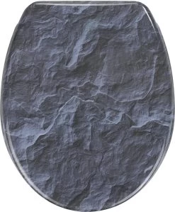 Wenko Wc-bril Slate Rock 37,5 X 44 Cm Antraciet