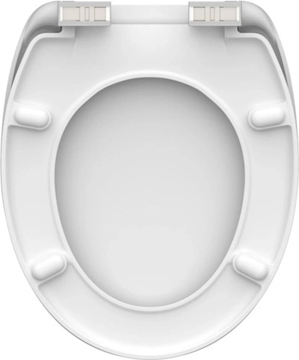 SCHÜTTE WC-Bril 82197 FLOWERS & WOOD - Duroplast - Soft Close - Verchroomde Scharnieren - Decor - 1-zijdige Print - Afbeelding 8